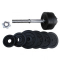 Pintura 52.5lb ajustável Dumbbell com barra de cromo